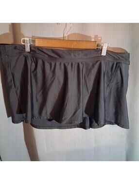 Time and Tru Black Plus Size 1X Swim Skirt Swimsuit Bottom
